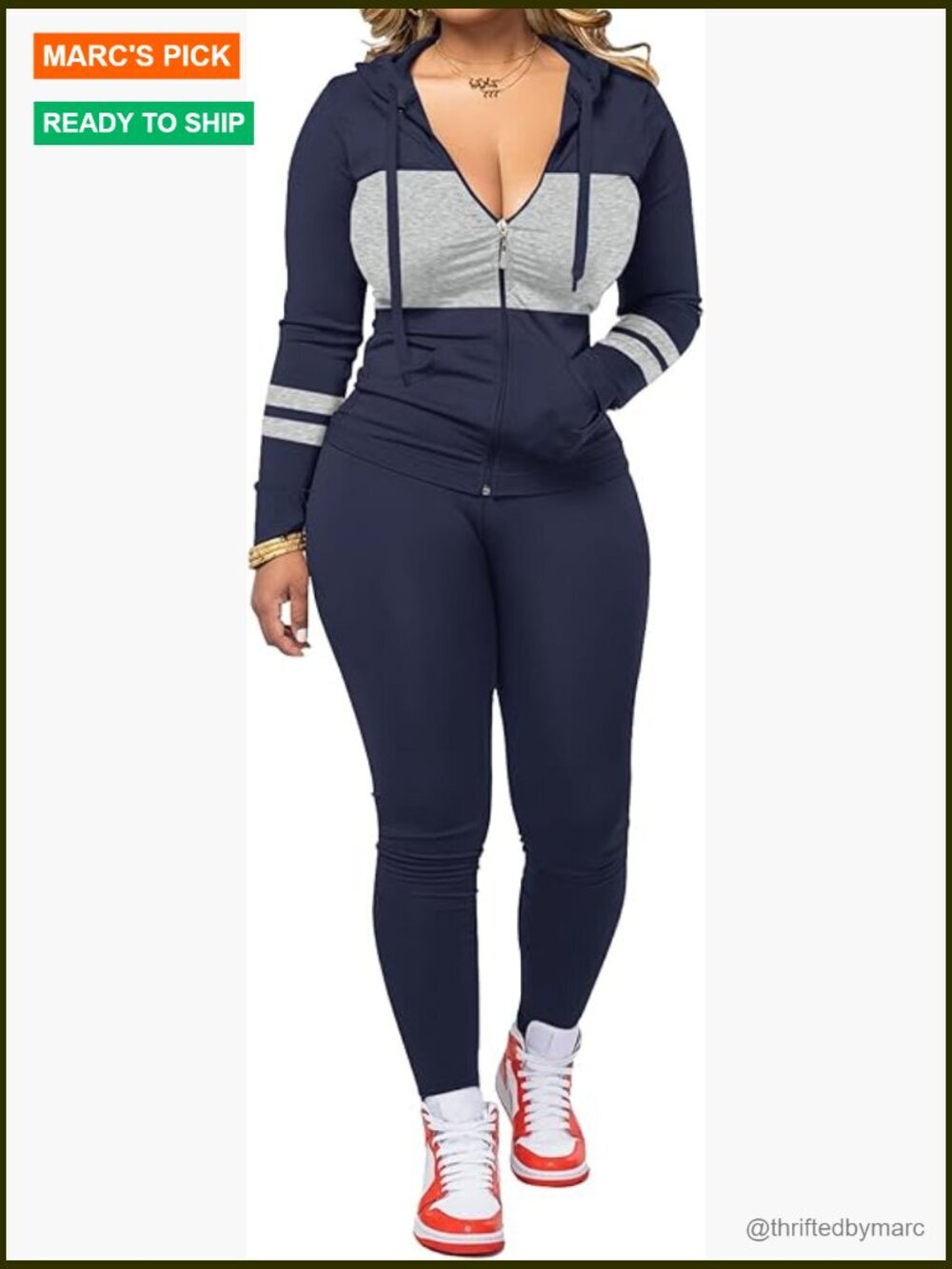 Long Sleeve Zip Hoodie Jogger Set Polyester Elastane Activewear